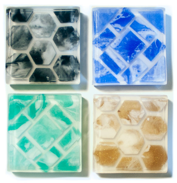 Handmade marble tile soaps - Soapso